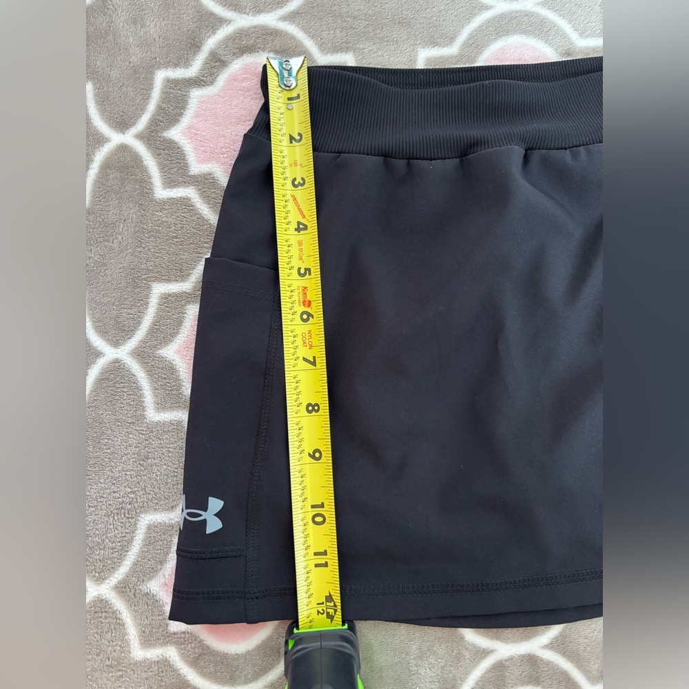 Under Armour Girls Black Athletic Tennis Skort with Pockets Size Youth Small YS - Picture 5 of 7